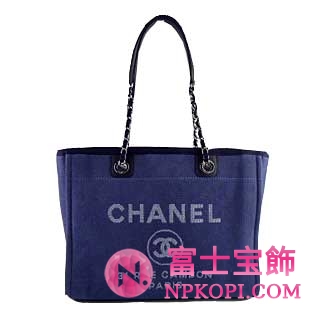 シャネル スーパーコピー　2012年春夏新作　DEAUVILLE　キャンバストートバッグ デニムブルー　A67001AZQW